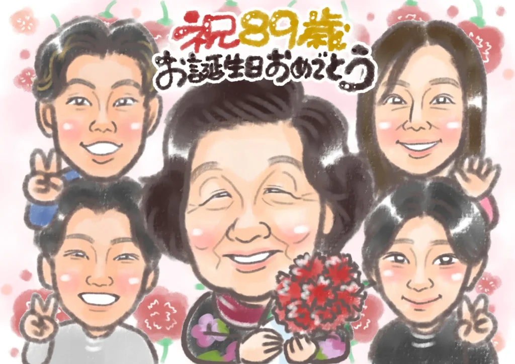 レビュー掲載許可をいただいた似顔絵データ