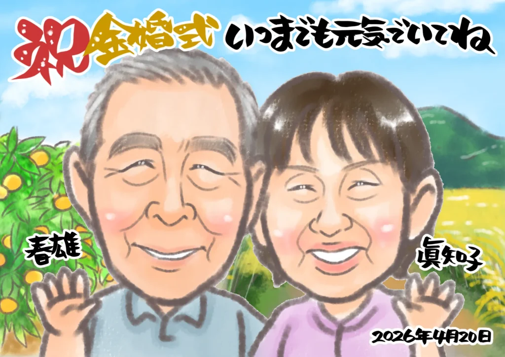 レビュー掲載許可をいただいた似顔絵データ