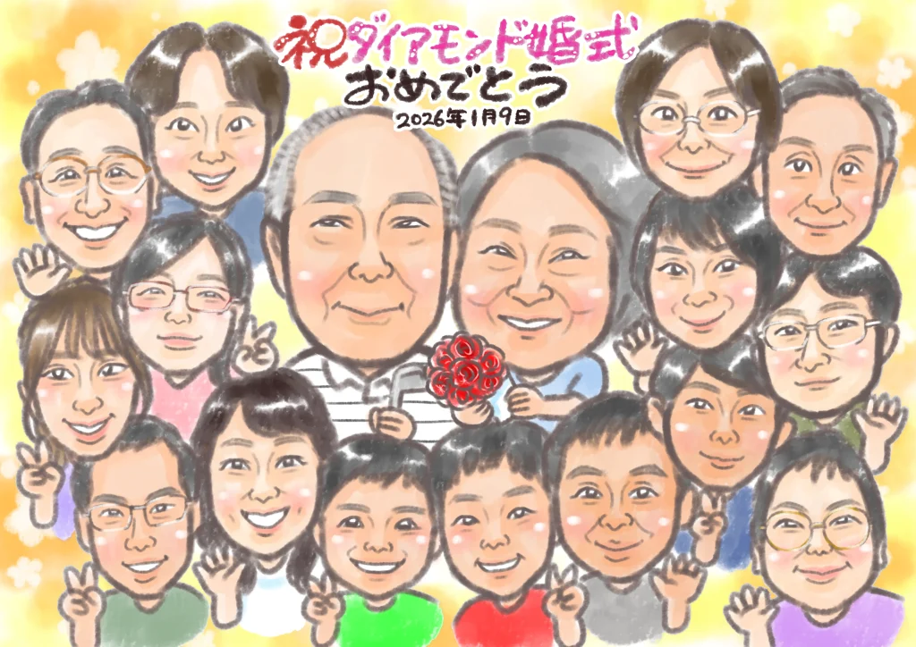 レビュー掲載許可をいただいた似顔絵データ