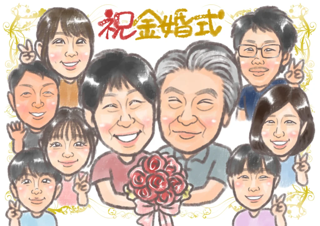レビュー掲載許可をいただいた似顔絵データ